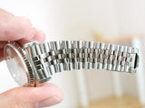 SOLDOUT: Rolex Datejust 36MM 16234 Silver Stick Dial Automatic Jubilee Fluted Bezel Serviced Box 1991