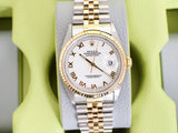 SOLDOUT: Rolex Datejust 16233 36MM Automatic 18K Yellow Gold Bezel Two-Tone Mint Serviced Box 1993