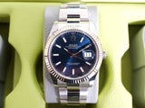 SOLDOUT: Rolex Datejust 41MM 126334 Automatic Blue Stick Dial 18k White Gold Fluted Bezel Oyster Box Papers 2023