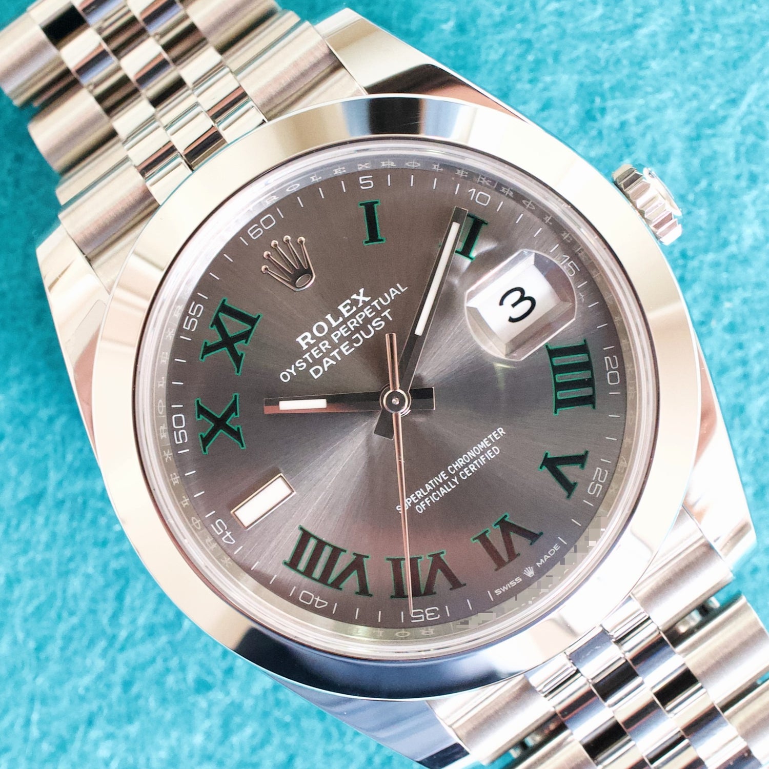 Rolex Datejust 126300 41MM Automatic Wimbledon Jubilee Factory Warranty Near Mint Box Papers 2024