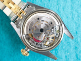 SOLDOUT: Rolex Lady-Datejust 69173 26MM 18k Yellow Gold Steel Grey Dial FACTORY Diamond Dial 18k Fluted Bezel BOX PAPERS FULL SET Jubilee NO HOLES