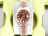 Rolex Datejust 278271 31MM Automatic Jubilee Two-Tone 18k Rose Gold Factory Chocolate Dial Factory Diamonds Mint Box Papers 2026