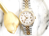 Sold Out: Rolex Datejust 16233 36MM Rare Pyramid Dial Two-Tone with Box and Papers 1990