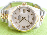 Sold Out: Rolex Datejust 16233 36MM Rare Pyramid Dial Two-Tone with Box and Papers 1990