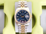 Rolex Datejust 116233 36MM Automatic Blue Dial Two-Tone Steel 18k Yellow Gold Jubilee Box Papers 2004