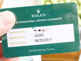 SOLDOUT: Rolex Datejust 16203 36MM FULLY SERVICED BOX PAPERS 1 Year Warranty 2000