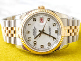 SOLDOUT: Rolex Datejust 36MM 116233 Super Jubilee Quickset 18k Gold and Steel Box Paper
