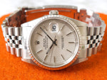 Rolex Datejust 16220 36MM Tapestry Tuxedo Dial Quickset No Holes Factory Rolex Box Automatic - WearingTime Luxury Watches