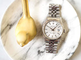 Sold Out: Rolex Datejust 36MM 16234 Quickset Jubilee 18K Bezel Silver Dial No Holes Factory Rolex Box