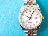 SOLDOUT: Rolex Datejust 36MM 116231 FACTORY ANNIVERSARY DIAMOND DIAL, 18K Rose Gold and Steel Two Tone