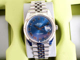 Rolex Datejust 126334 41MM Azzurro Blue Automatic 18K White Gold Bezel Jubilee 1 Year Warranty Box Papers 2020