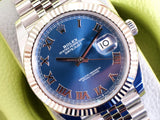 Rolex Datejust 126334 41MM Azzurro Blue Automatic 18K White Gold Bezel Jubilee 1 Year Warranty Box Papers 2020