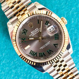 SOLDOUT: Rolex Datejust 126331 Factory Wimbledon Dial 18K Rose Gold and Steel Jubilee 41MM Automatic 2023 Box Papers