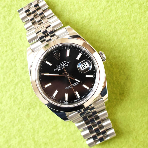 SOLDOUT: Rolex Datejust 126300 2023 Automatic Jubilee 41MM Factory Warranty Box Papers and Tag Smooth Bezel