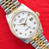 SOLDOUT: Rolex Datejust 36MM 16233 Jubilee Two Tone 18k Rare Arabic Anniversary Dial 1984