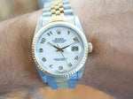 Rolex Datejust 36MM 16233 Jubilee Two Tone 18k Rare Arabic Anniversary Dial 1984 - WearingTime Luxury Watches