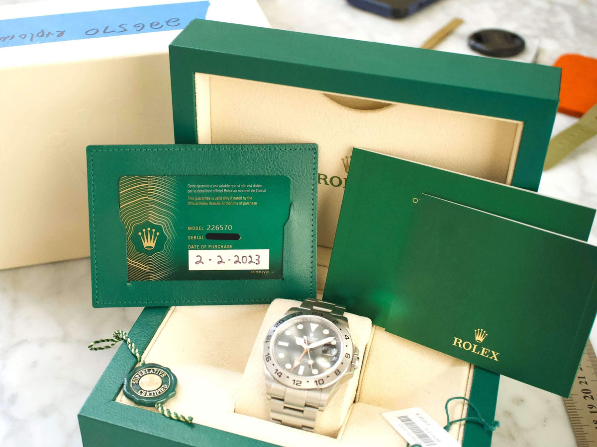 SOLDOUT: Rolex Explorer II 226570 Black Dial 42MM Automatic 2023 Box Papers Guaranteed Authentic Full Manufacturer Warranty - WearingTime Luxury Watches