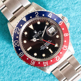 Rolex GMT-Master 16750 40MM Pepsi Automatic Near Mint Serviced 1 Year Warranty Box 1986