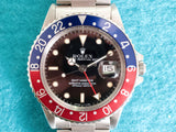 Rolex GMT-Master 16750 40MM Pepsi Automatic Near Mint Serviced 1 Year Warranty Box 1986