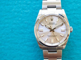 SOLDOUT: Rolex Oyster Perpetual 126000 36MM Silver Dial Gold Indices 2022 Factory Warranty