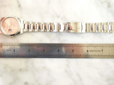 SOLDOUT: Rolex Oyster Perpetual Date 115234 34MM Factory Pink/Salmon Diamond Dial Factory Warranty Travel Box and Service Papers