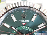 SOLDOUT: Rolex Sky-Dweller 336934 Mint Green Dial Jubilee 42MM GMT Annual Calendar Factory Dial Factory Warranty Box and Papers 2024