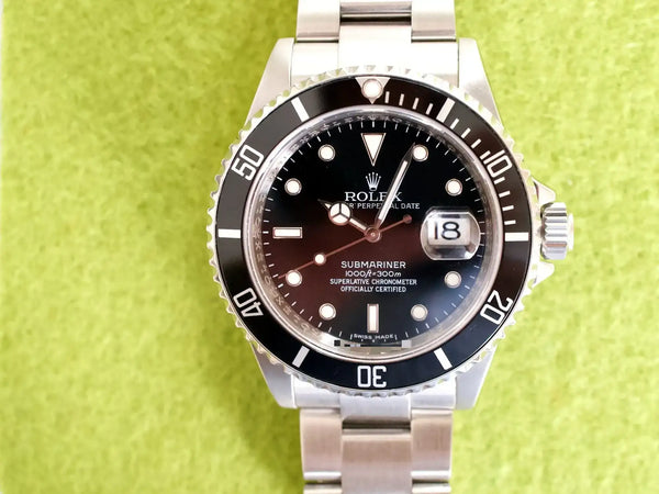 SOLDOUT: Rolex Submariner 16610 40MM Automatic Rehaut No Holes Serviced Complete Box Papers 2007