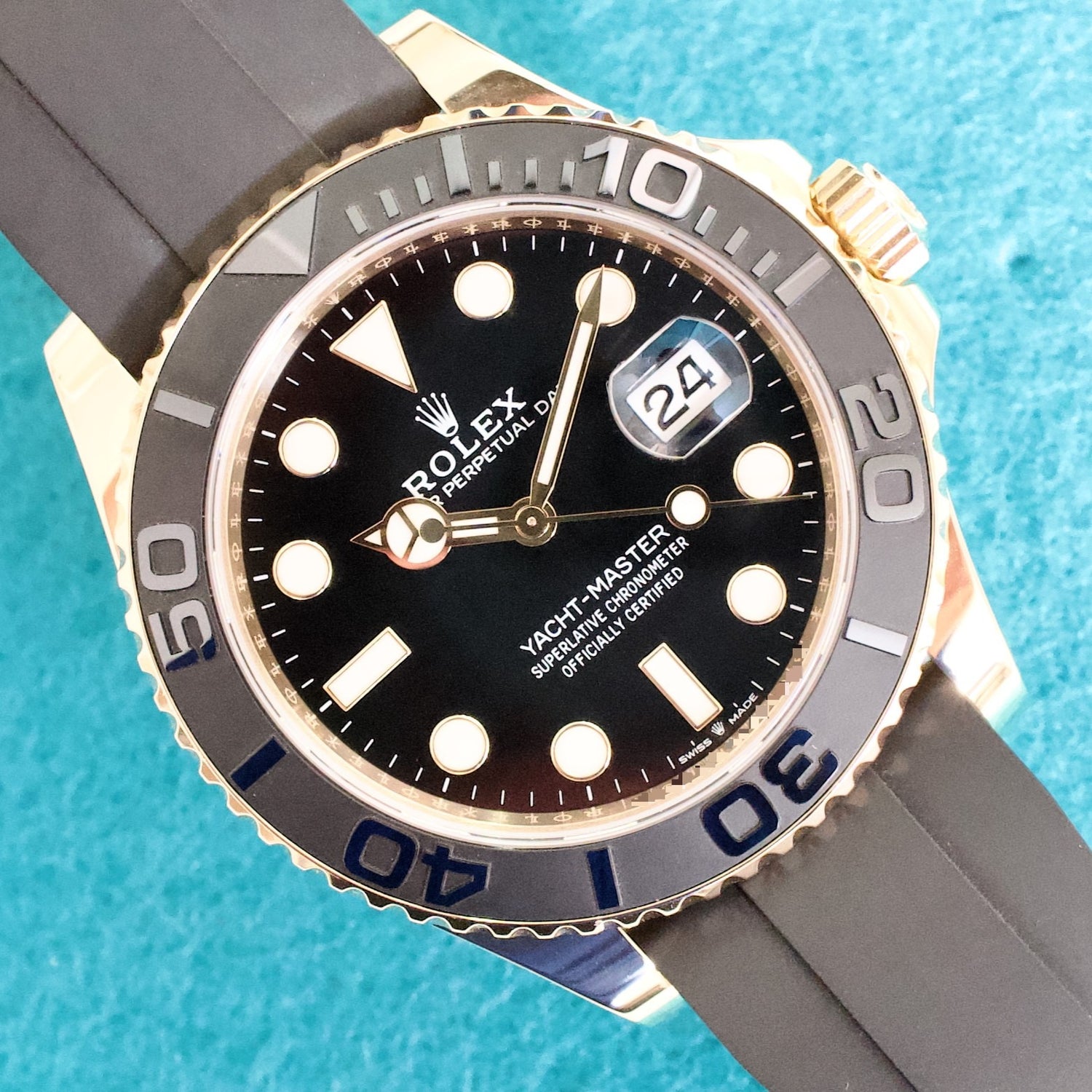Rolex Yacht-Master 226658 42MM Yellow Gold Automatic Oysterflex D/G Factory Warranty Box Papers 2023