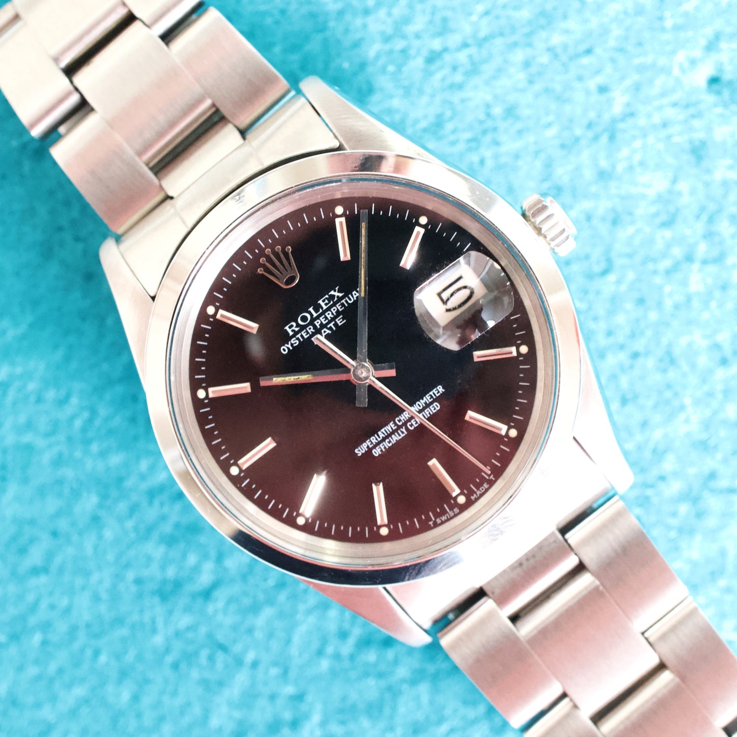 Rolex Oyster Perpetual Date 15000 34MM Automatic Serviced 1 Year Warranty Near Mint Travel Box 1981