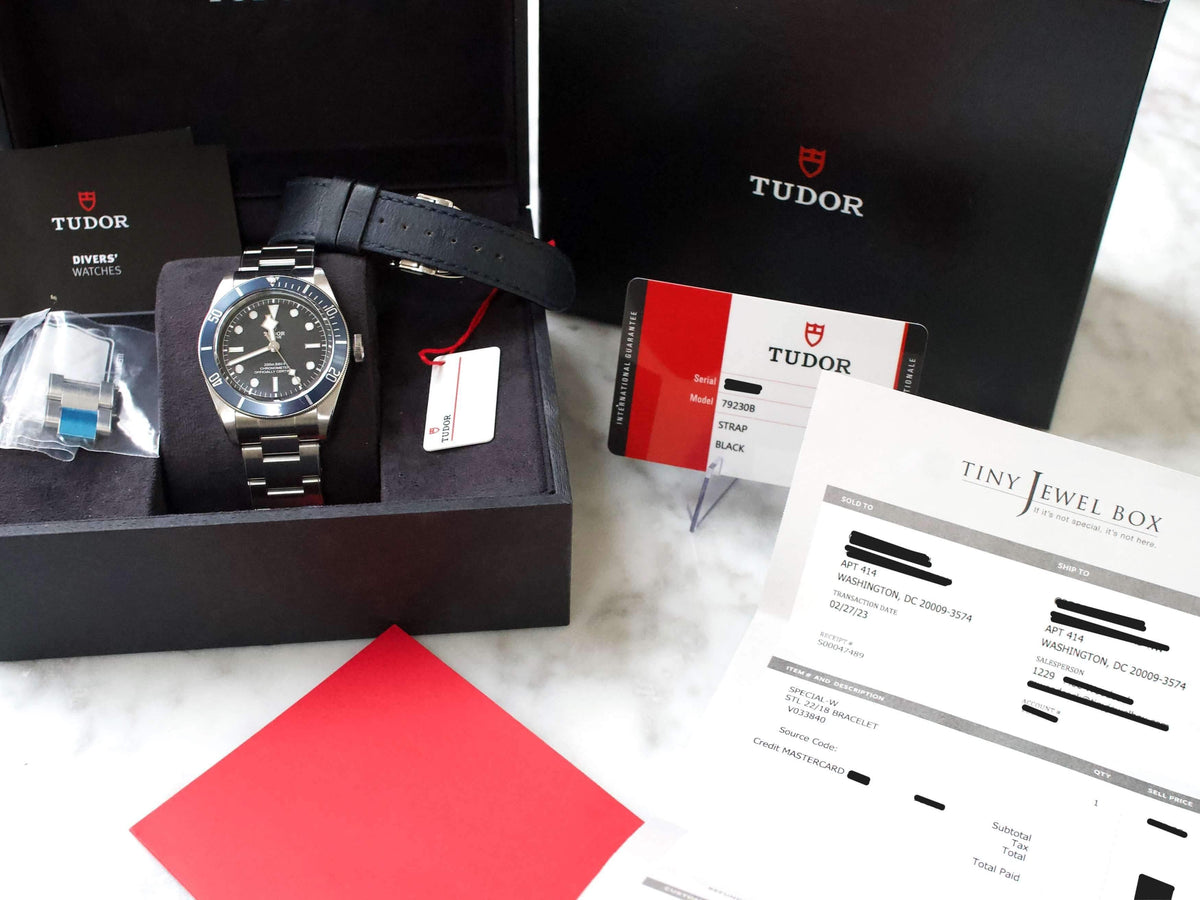 Tudor Black Bay 79230B 41MM Black Dial Automatic Box and Papers - WearingTime Luxury Watches
