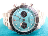 SOLDOUT: Tudor Blackbay 79360N 41MM Chronograph FLAMINGO BLUE Turquoise Dial Like New Box Papers 2025