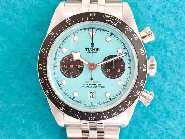 SOLDOUT: Tudor Black Bay Chrono 79360N 41MM Factory Flamingo Blue Automatic Mint Box Papers 2025