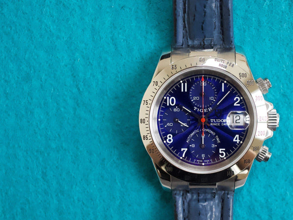 SOLDOUT: Tudor Prince Date 79280P 39MM Automatic Chronograph Blue Dial Tudor Box