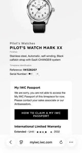 SOLDOUT: IWC Pilot Mark XX IW328207 40MM Automatic Mint Factory Warranty Box Papers 2024