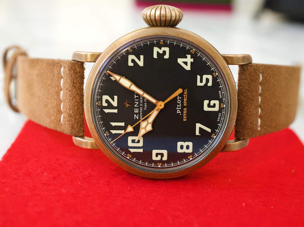 SOLDOUT: Zenith Pilot Type 20 Extra Special Bronze 29.2430.679 45MM Arabic Numeral Markers Black Bronze Box Automatic