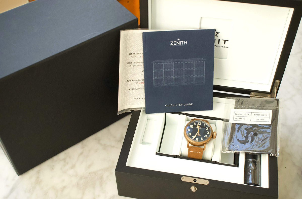 Zenith Pilot Type 20 Extra Special Bronze 29.2430.679 45MM Arabic Numeral Markers Black Bronze Box Automatic - WearingTime Luxury Watches