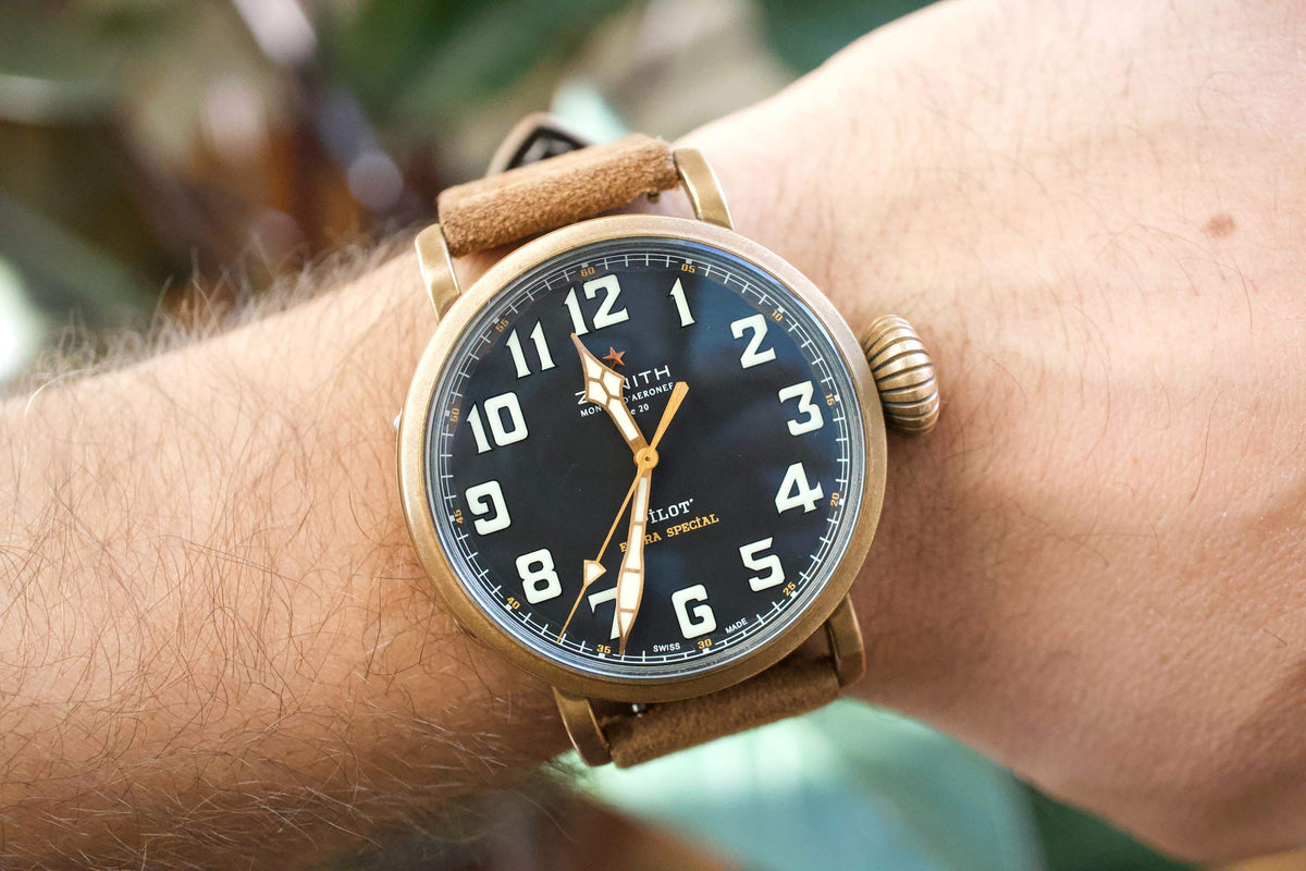 Zenith Pilot Type 20 Extra Special Bronze 29.2430.679 45MM Arabic Numeral Markers Black Bronze Box Automatic - WearingTime Luxury Watches