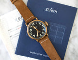 SOLDOUT: Zenith Pilot Type 20 Extra Special Bronze 29.2430.679 45MM Arabic Numeral Markers Black Bronze Box Automatic