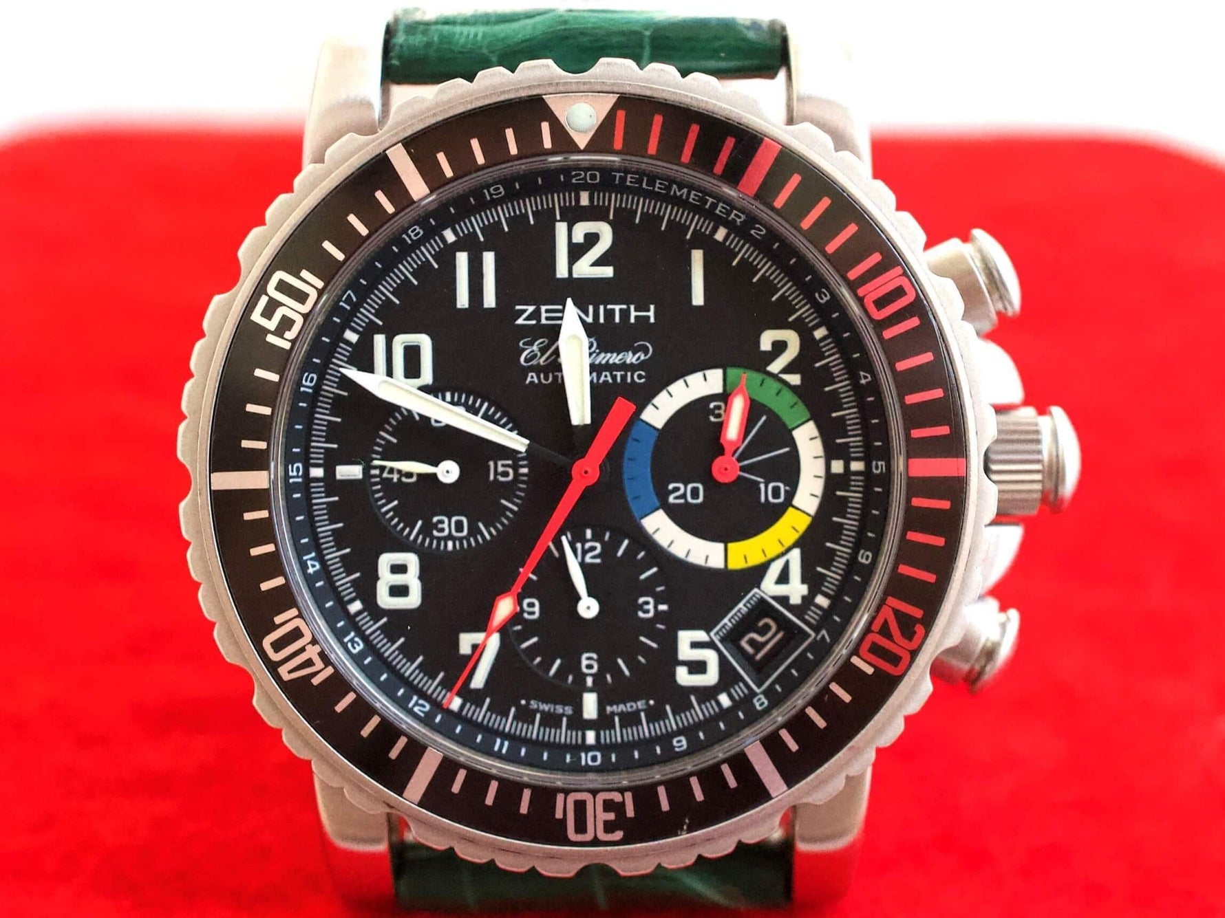 Zenith El Primero Rainbow Flyback Chronograph ZE01.0480.405/24 40MM Factory Zenith Strap/Buckle Fully Serviced by Zenith Under Manufacturer Warranty - WearingTime Luxury Watches