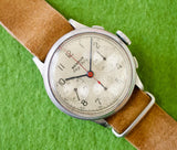 SOLDOUT: Benrus Sky Chief 38MM Vintage Manual Wind White Dial Chronograph