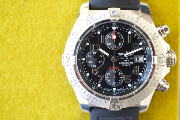SOLDOUT: Breitling Avenger Skyland 45MM Chronograph Black Dial A13380 Automatic Box Papers