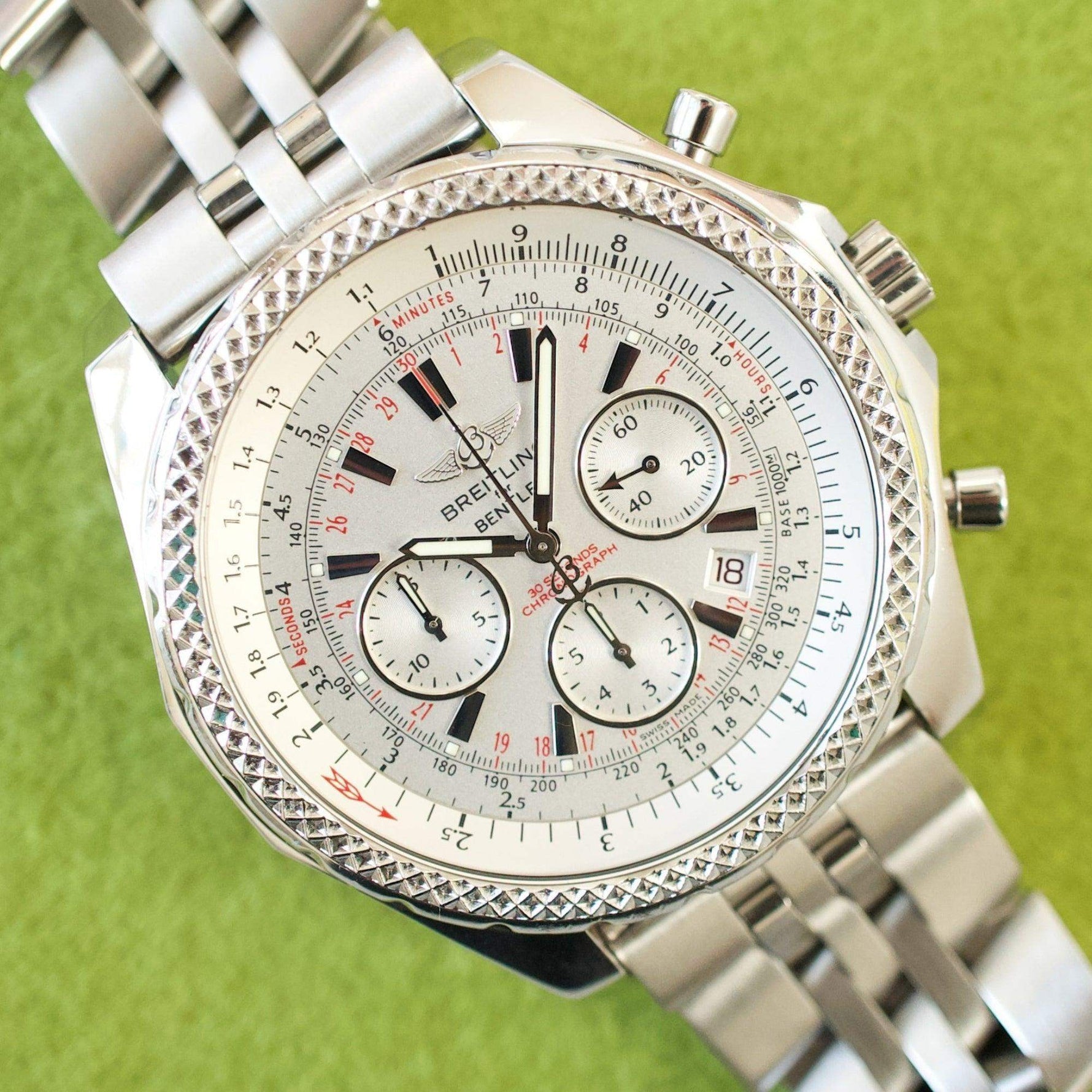 SOLDOUT: Breitling Bentley A25362 48MM Chronograph White Steel