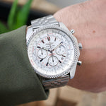 Breitling Bentley A25362 48MM Chronograph White Steel Travel Box and Papers 2010 - WearingTime Luxury Watches