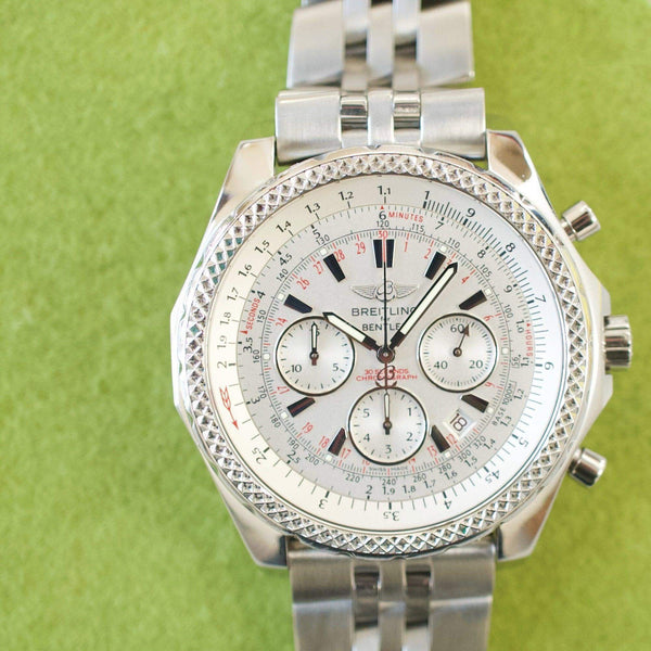 SOLDOUT: Breitling Bentley A25362 48MM Chronograph White Steel Travel Box and Papers 2010