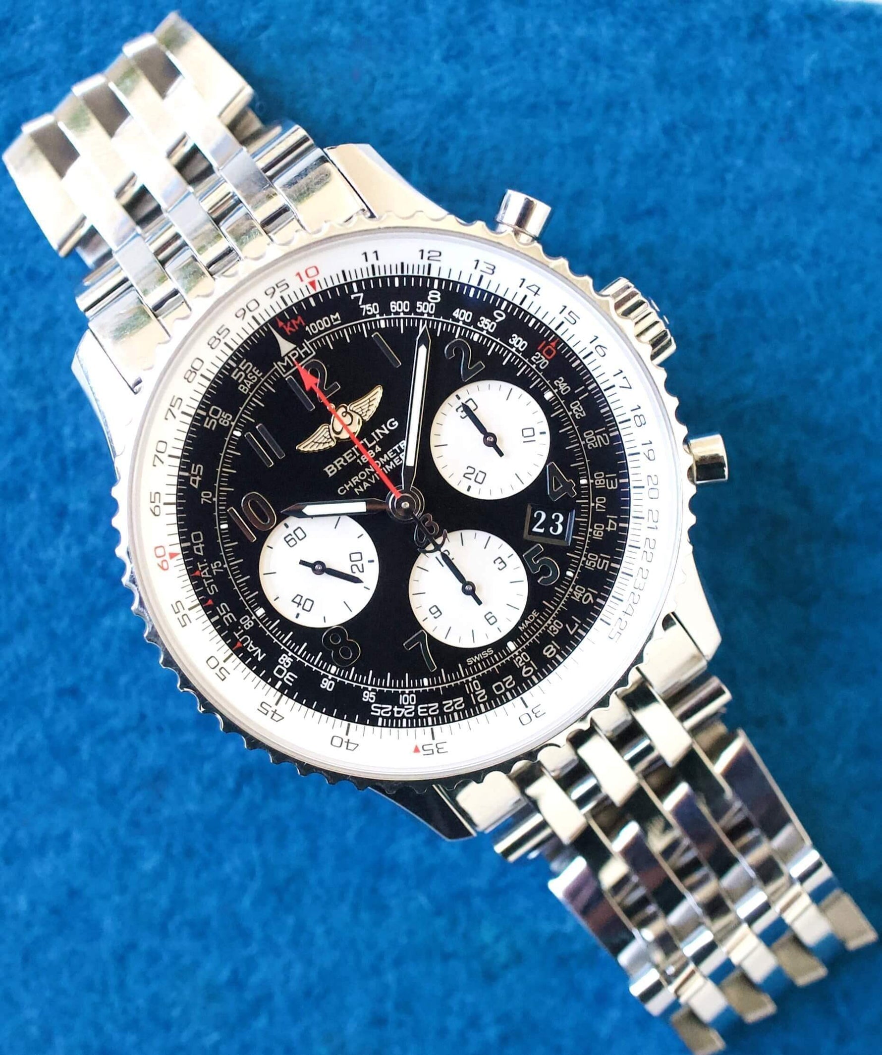 Breitling Navitimer 01 43MM AB0120 Black Chronograph Factory Breitling Box Automatic - WearingTime Luxury Watches