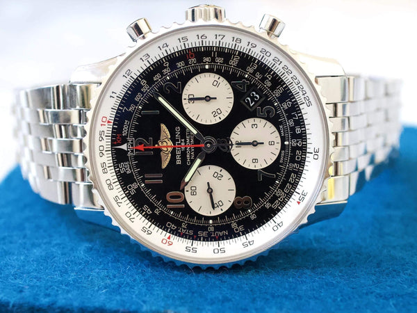 SOLDOUT: Breitling Navitimer 01 43MM AB0120 Black Chronograph Factory Breitling Box Automatic