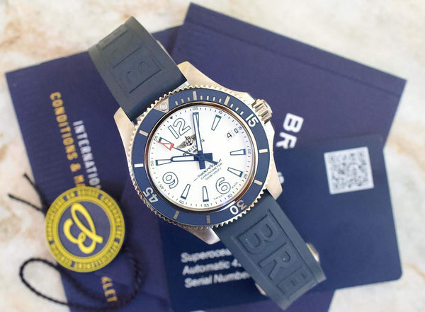 SOLDOUT: Breitling Superocean 42mm A17366 Divers 500M Box and Papers 2022 Breitling Warranty