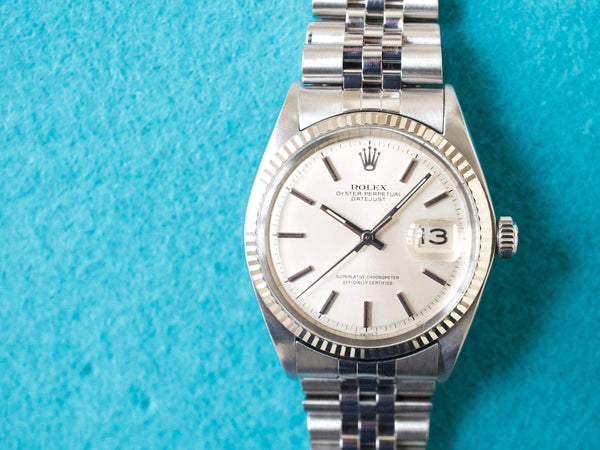 SOLDOUT: Rolex Datejust 1601 36MM 18K Bezel Near Mint Condition Rolex Box