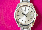 SOLDOUT: Grand Seiko Heritage 40MM Quartz Silver Dial Box Papers SBGP001G