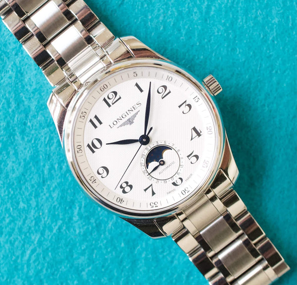 SOLD OUT: Longines L2.909.4.78.6 40MM Master Collection Moonphase Steel Box Papers Like New